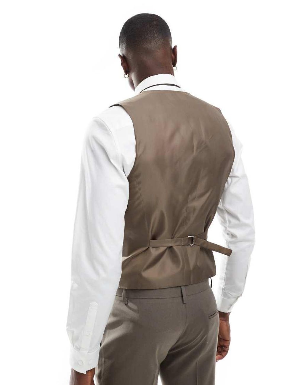 ASOS Gray Skinny Suit Waistcoat for men