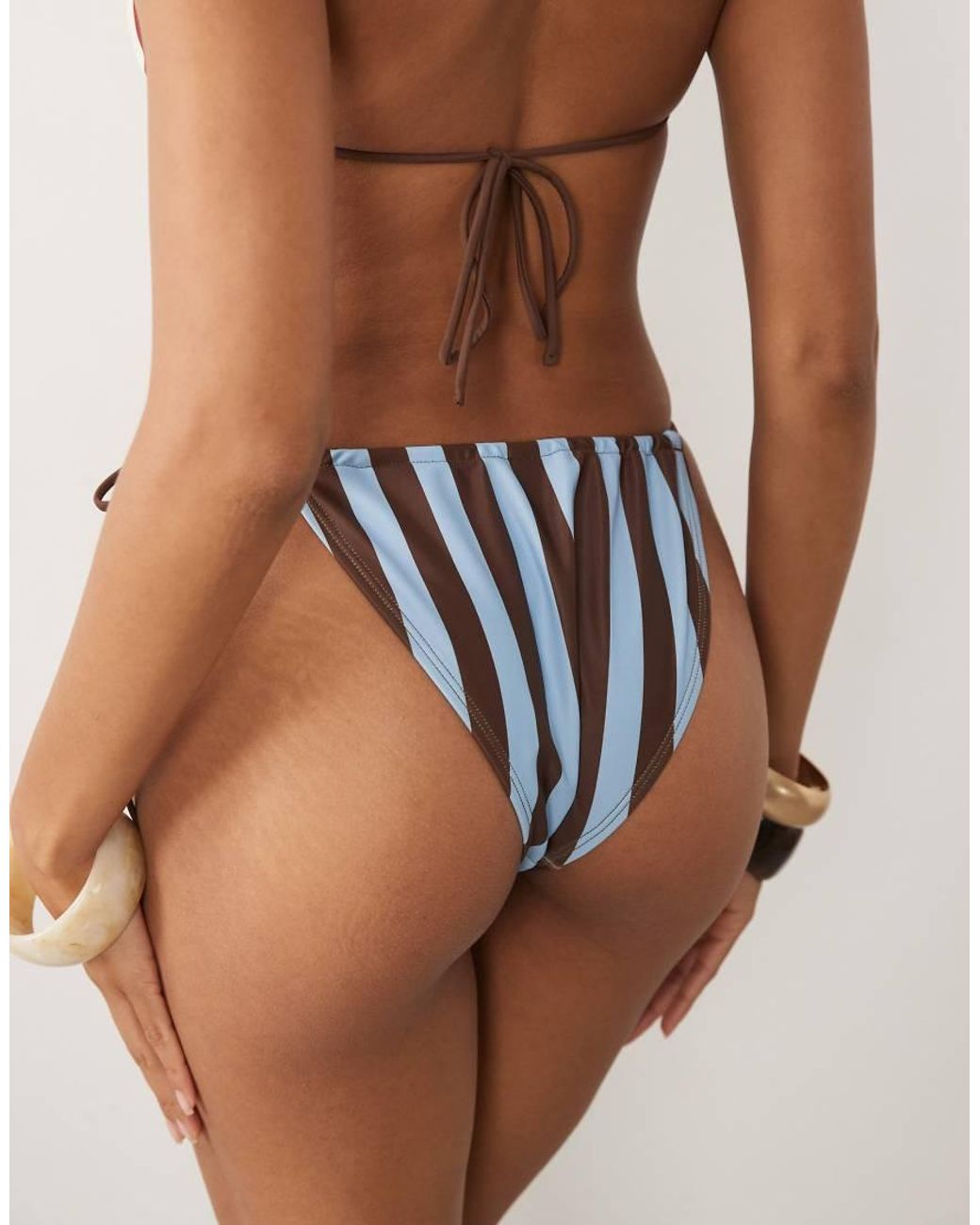 ASOS Brown Ellie Rio Tie Side Bikini Bottom