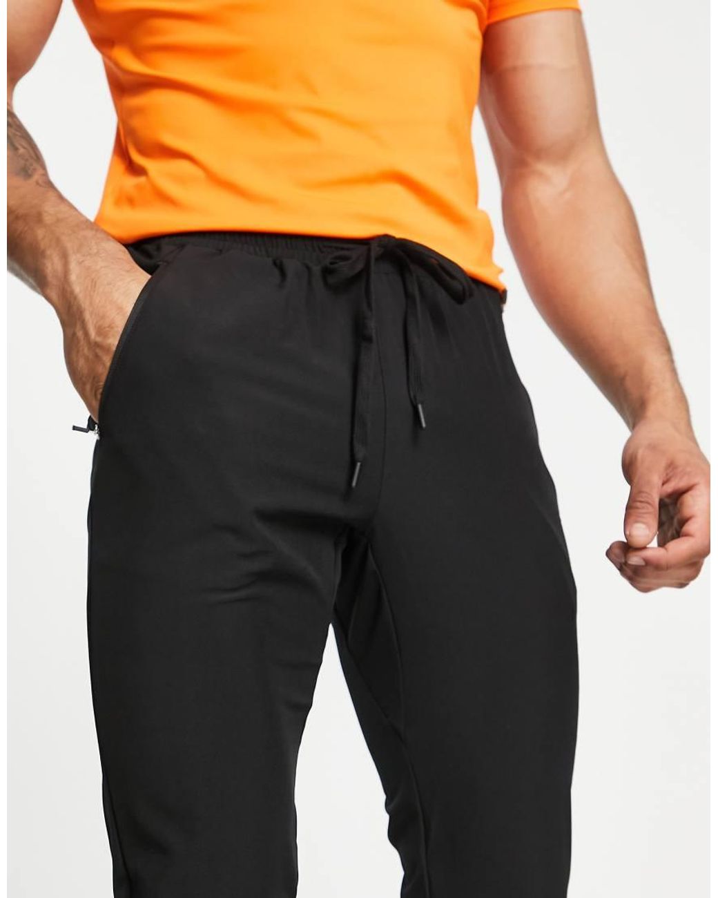 South Beach Slim Fit Polyester Joggers in Black for Men Lyst UK