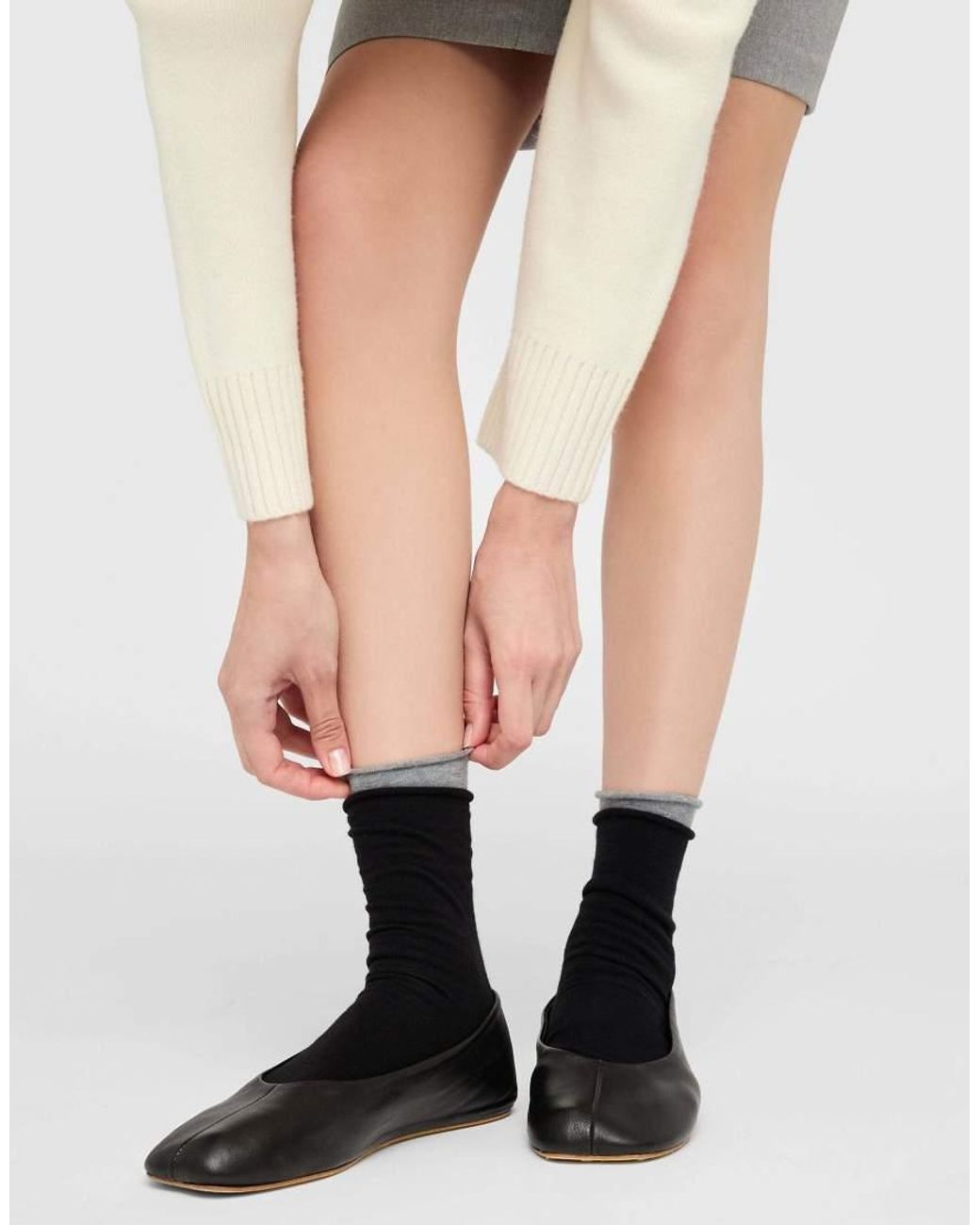 Calzedonia Black Non-Elastic Cotton Ankle Socks