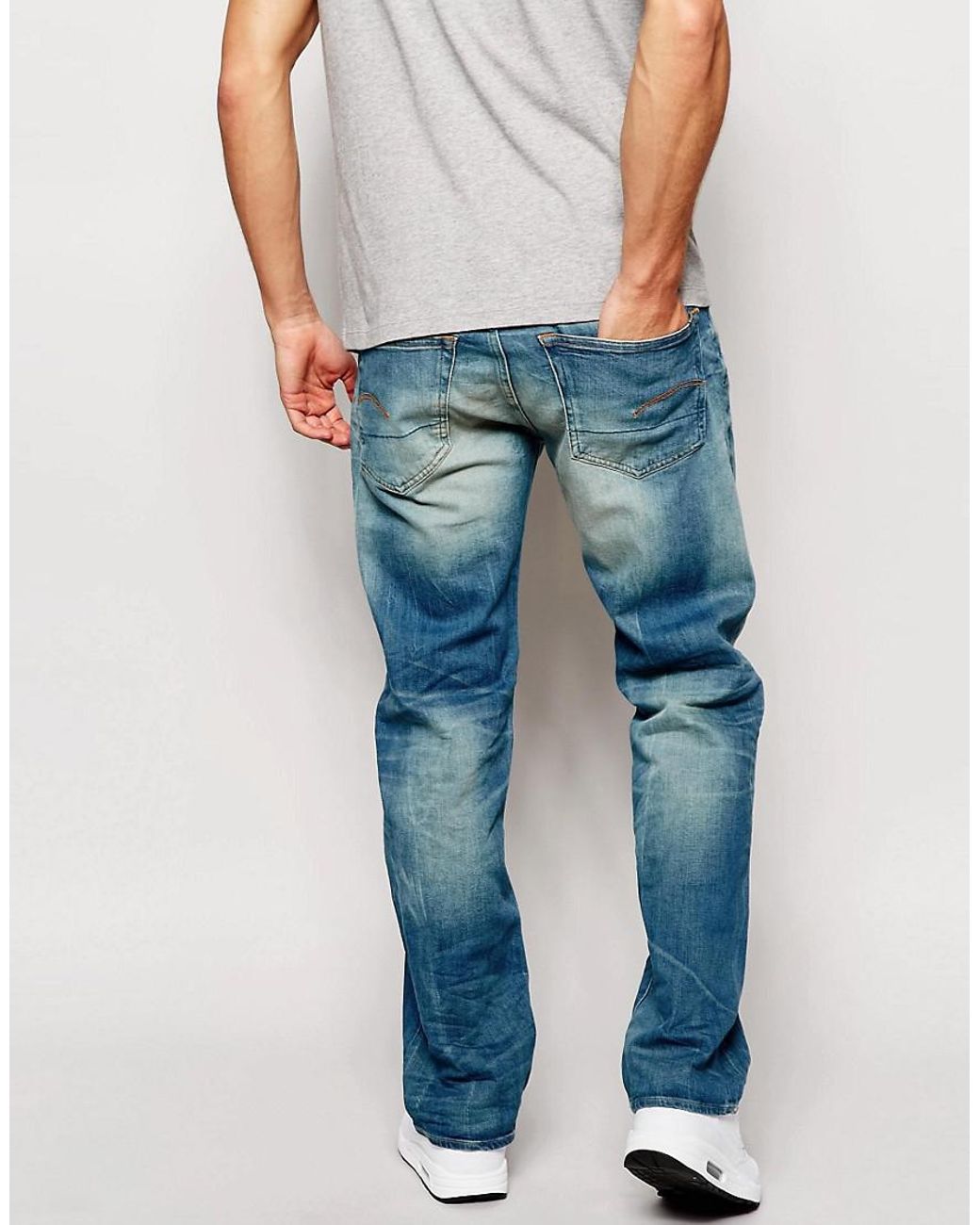 G-Star RAW Denim Jeans 3301 Loose Fit Cyclo Stretch Light Aged in Blue for  Men | Lyst