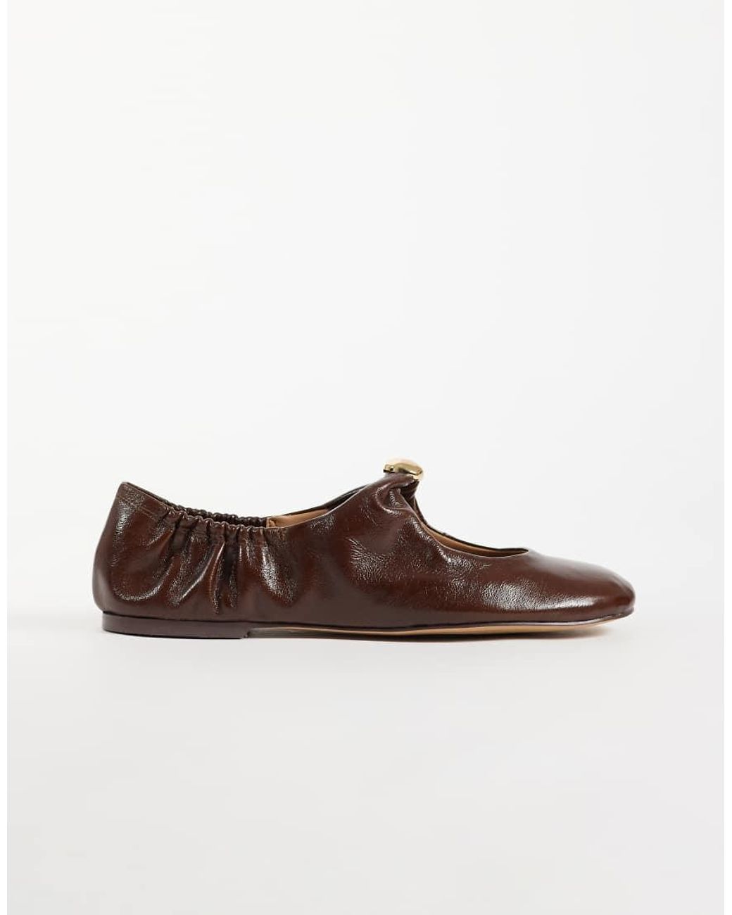 Dolce Vita Brown Cornel Ballet Flats With Gold Detail