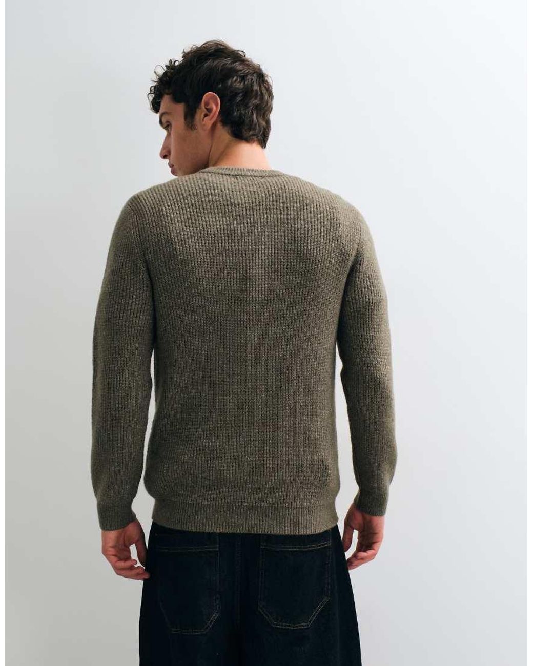 New Look Green Fisherman Jumper for men