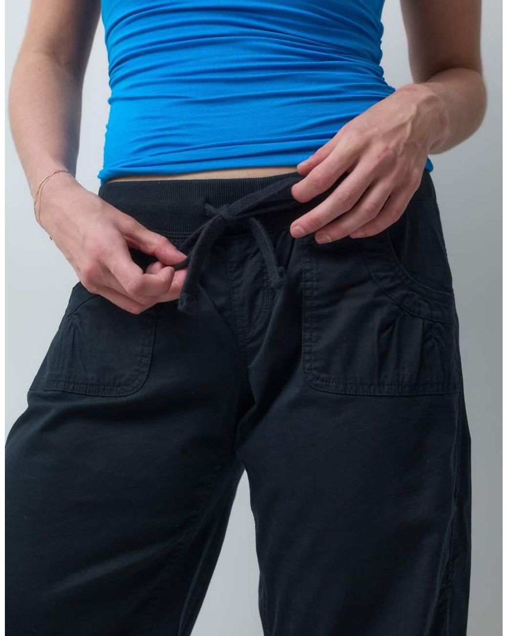 Hollister Blue Uy2k Low Rise Flared Utility Trousers