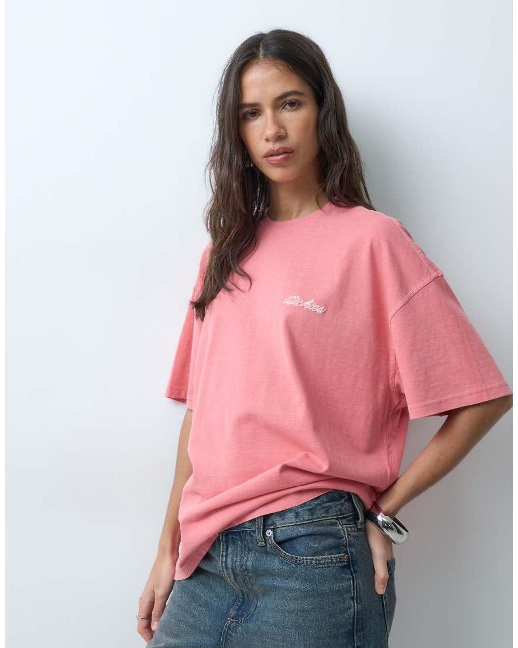 Dickies Pink Labelle Short Sleeve Graphic T-Shirt