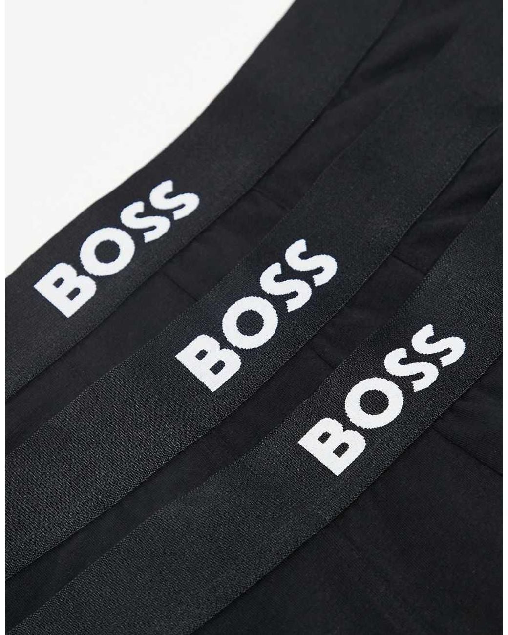 Boss Black Boss Bodywear 3-Pack Front Icon Logo Trunks for men