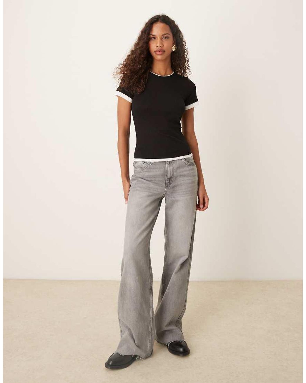 JJXX Black Double Layer Short Sleeve Tee