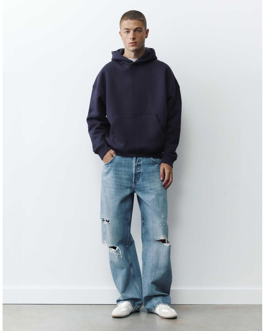 Pull&Bear Hoodie in Blue für Herren