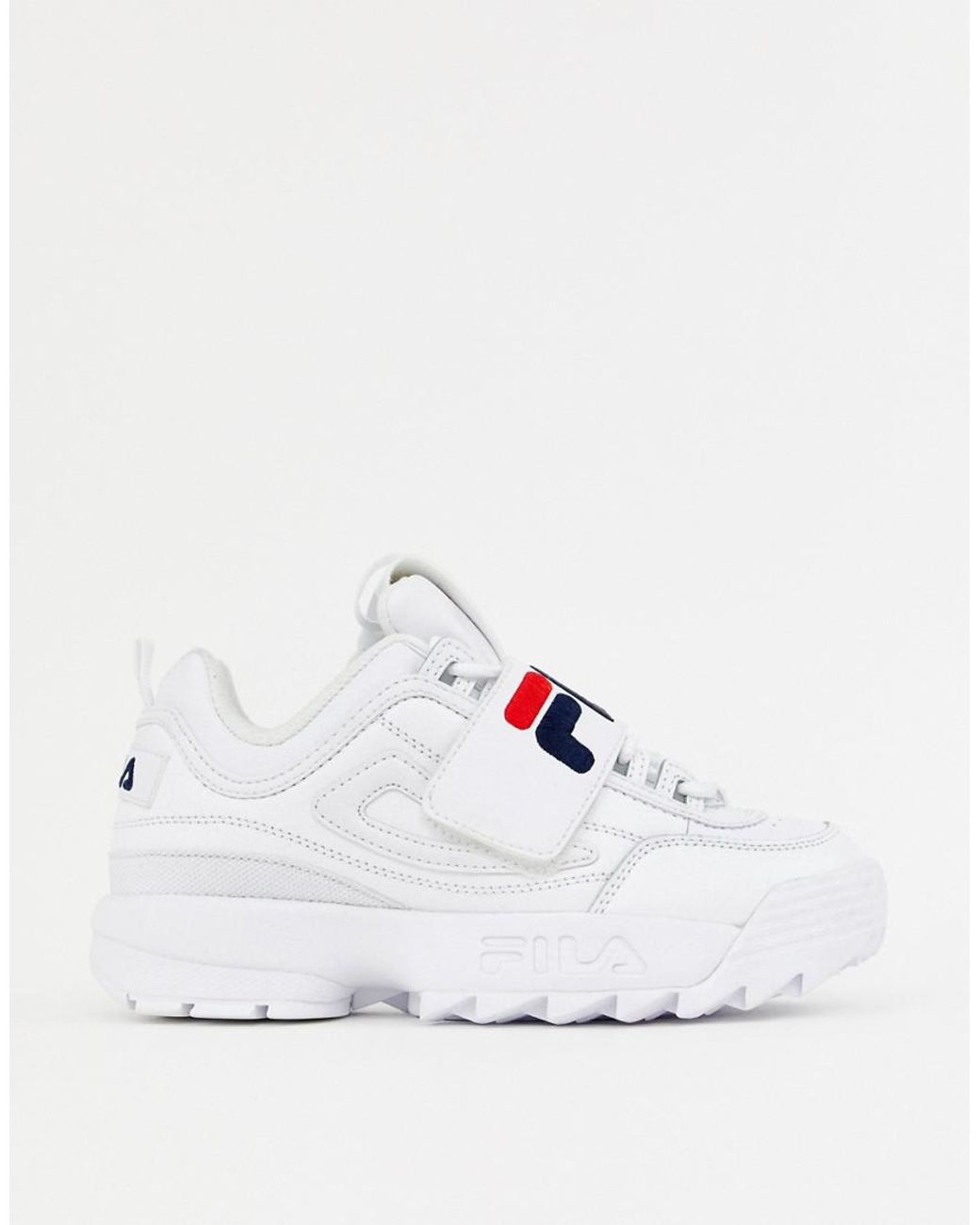 Fila Velcro With Applique Logo Disruptor 2 Premium Trainers in White |