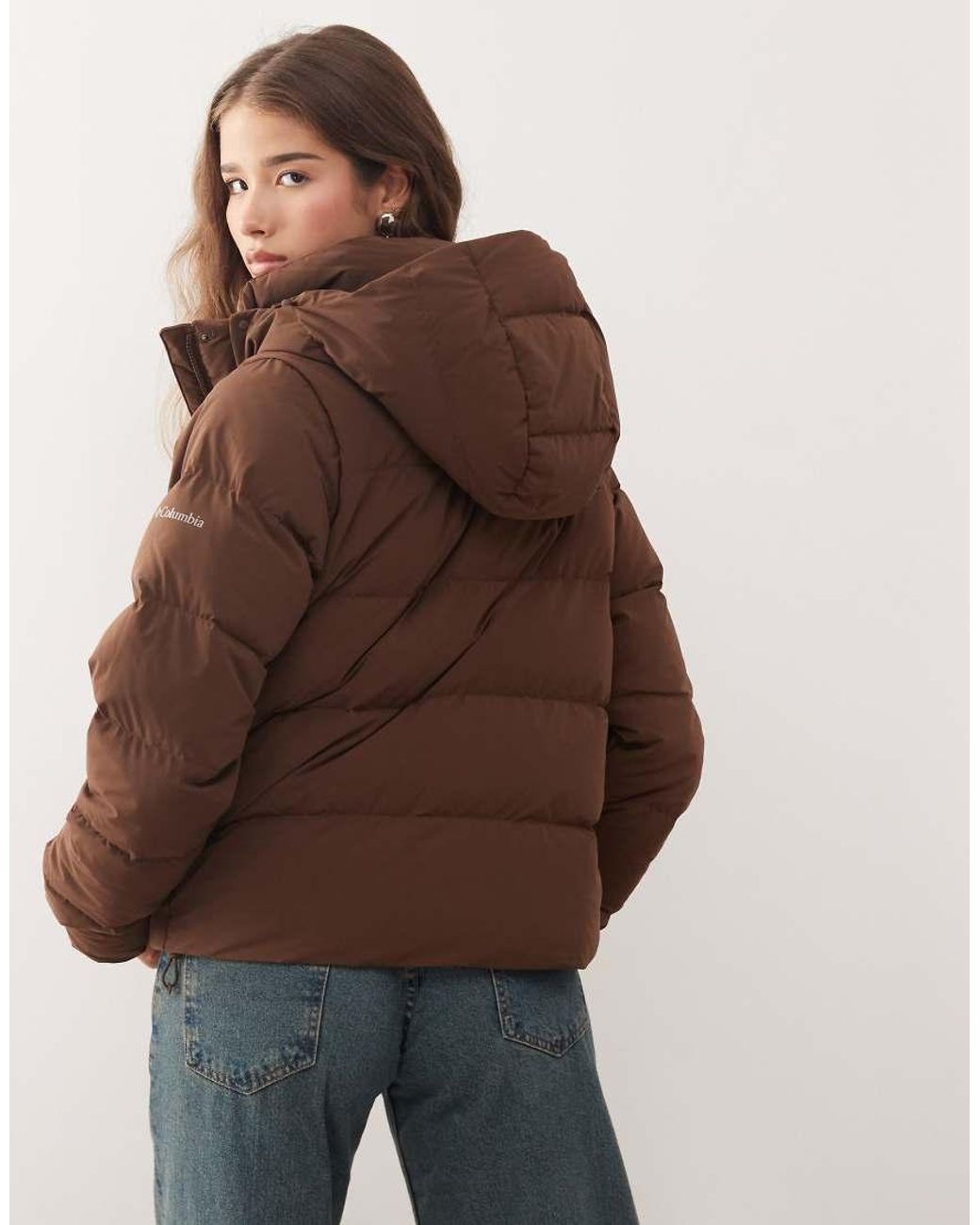 Columbia Brown Amaze Puff Hooded Puffer Coat