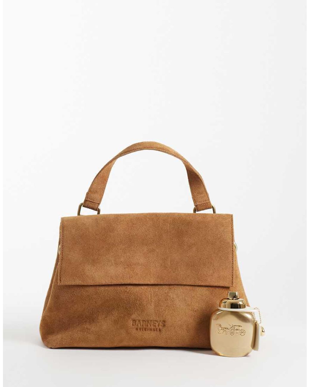 Barney's Originals Brown Real Suede Shoulder Bag