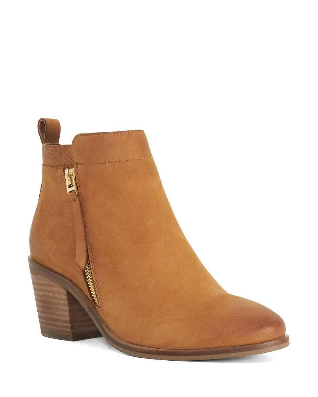 Dune Brown Paicing Ankle Boots
