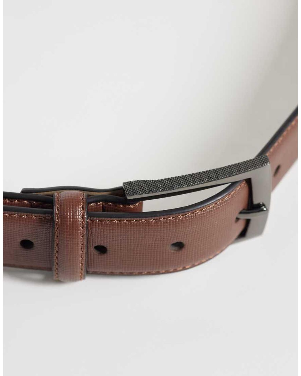 River Island Brown Textured Belt for men