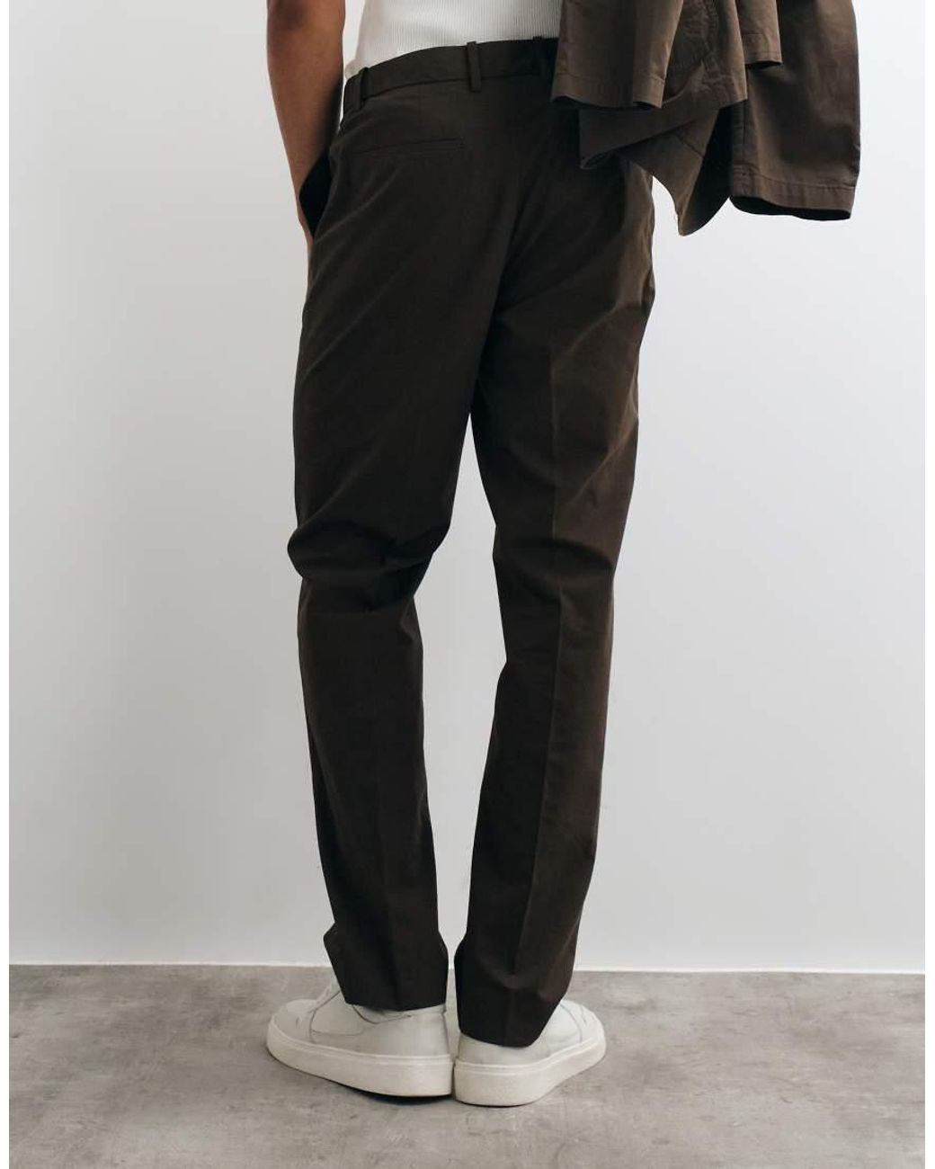 Mango Brown Roma Straight Trouser Co-ord for men