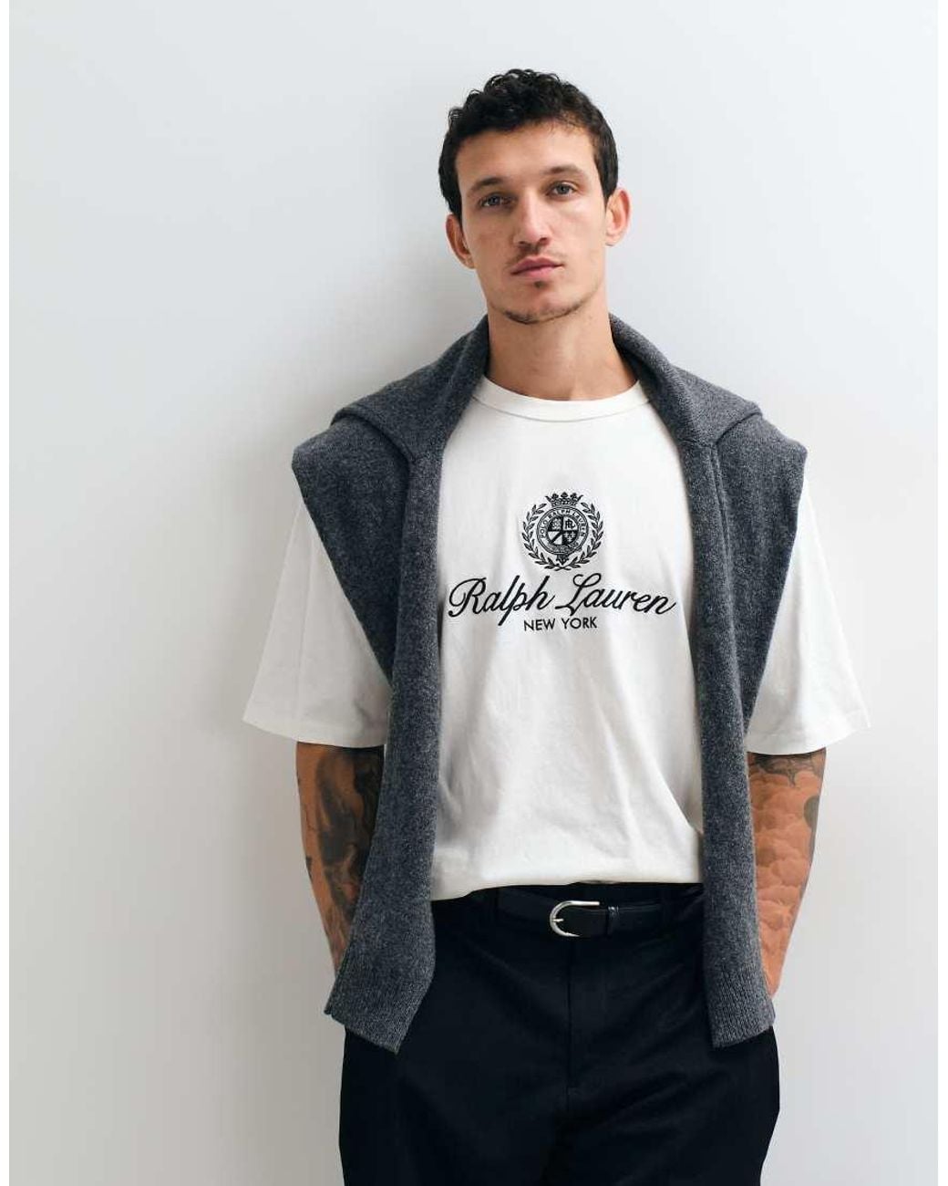 Polo Ralph Lauren White Crest Heavyweight T-shirt for men