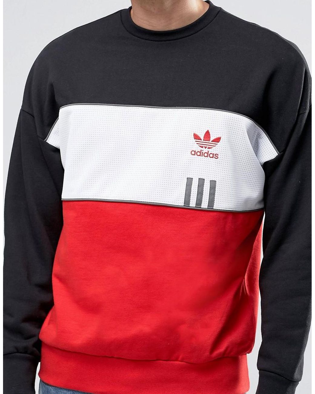 adidas Originals Id96 Crew Sweatshirt In Black Ay9252 for Men | Lyst UK