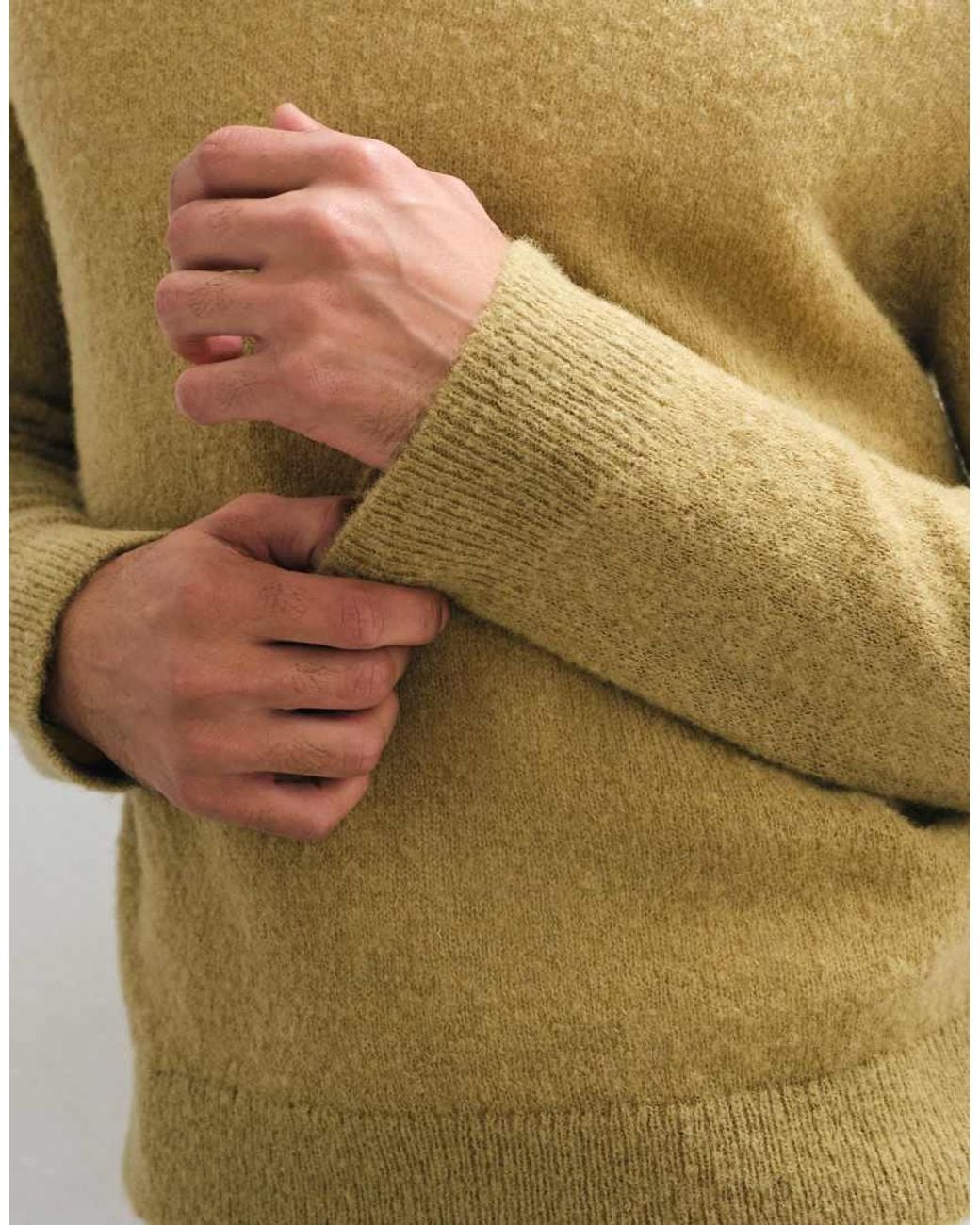 ARKET Natural Wool-rich Boucle Crew Neck Sweater for men