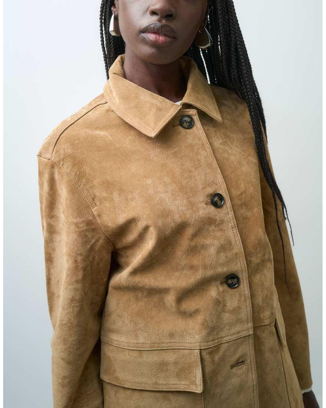 ONLY Blue Real Suede Jacket