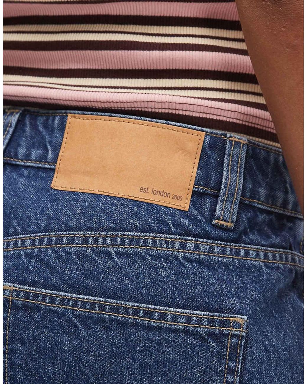 ASOS Blue High Waisted A Line Mini Skirt