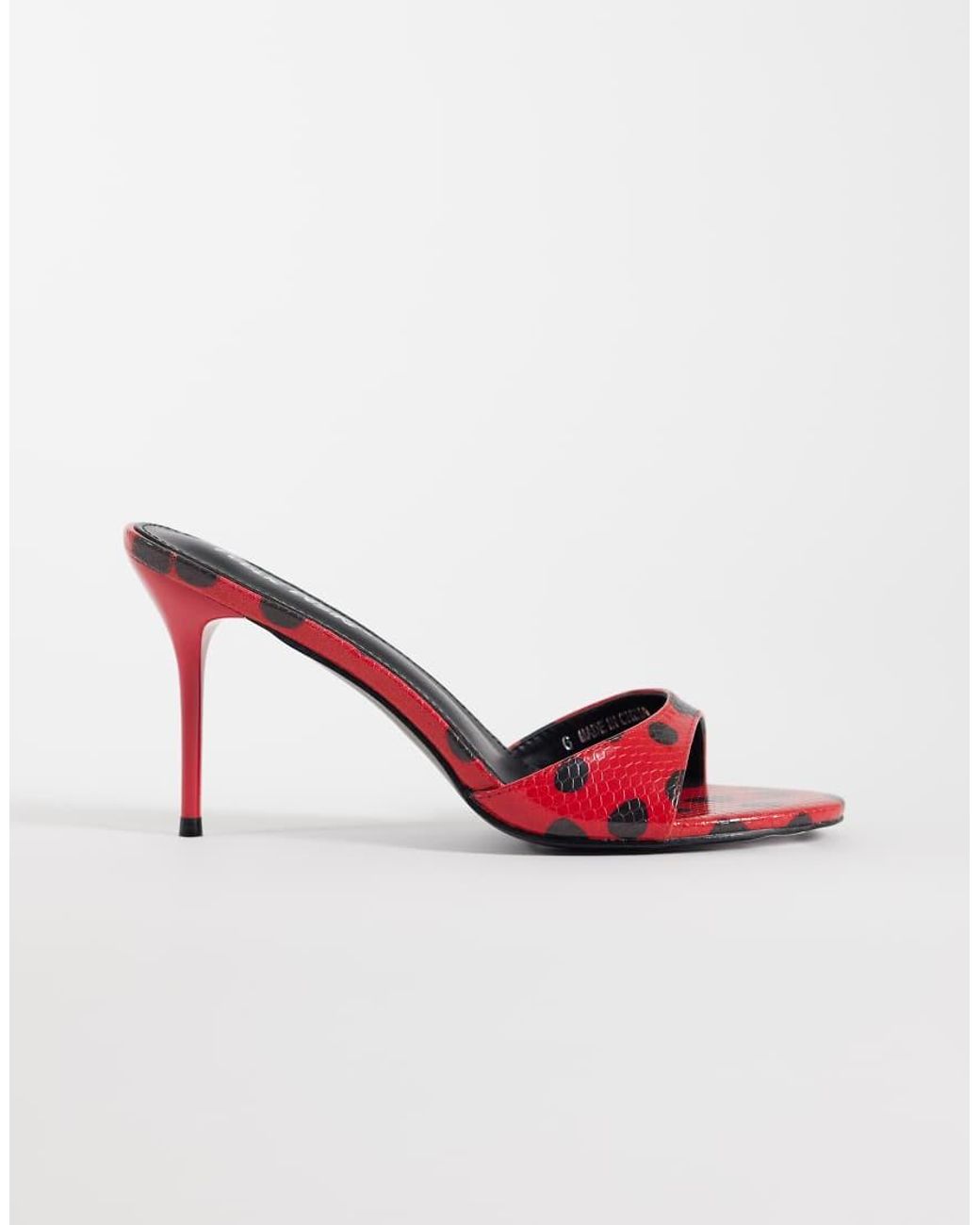 Public Desire Pink Fiora Heeled Mule Sandals