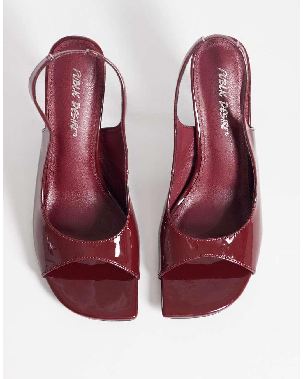 Public Desire Purple Eclipse Heeled Slingback Sandals