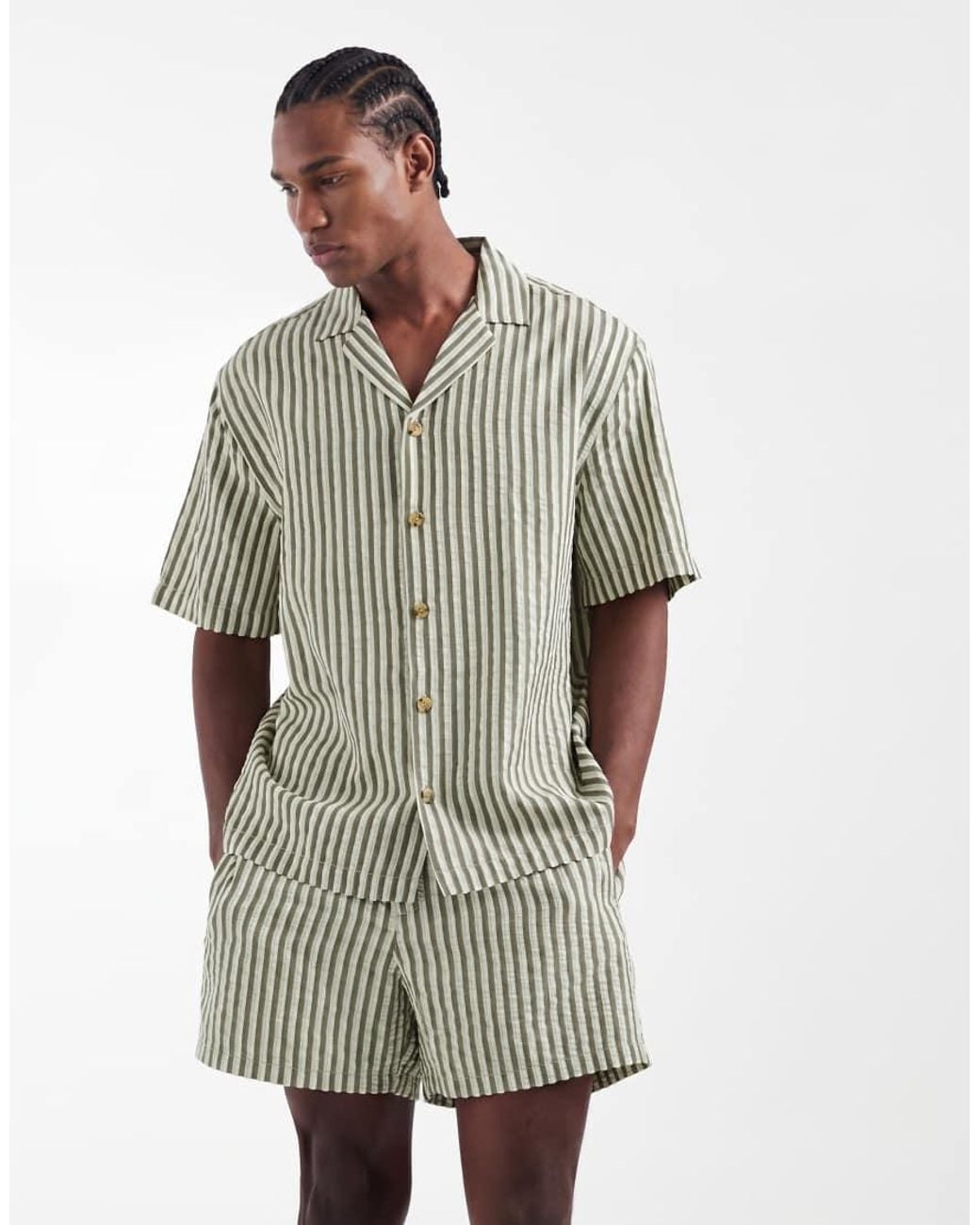 ASOS Green Short Sleeve Shirt for men