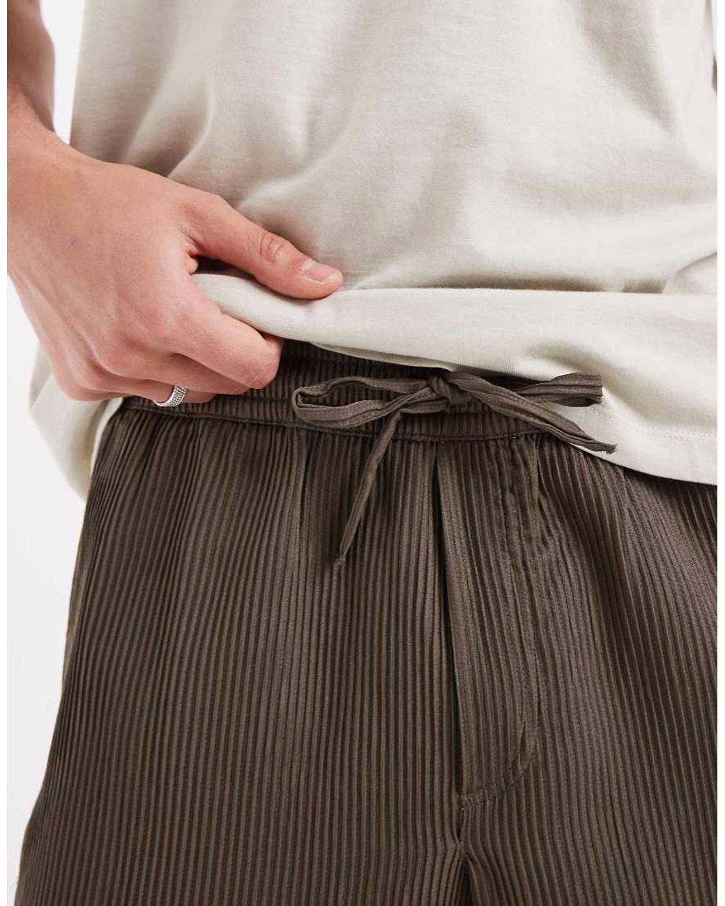 Jack & Jones Gray Plisse Shorts for men