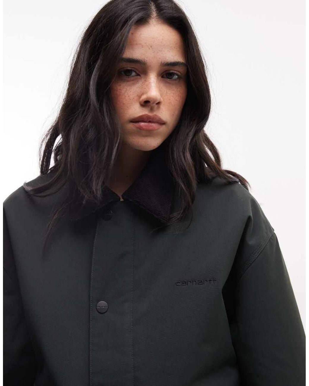 Carhartt Blue Quentin Jacket With Contrast Collar
