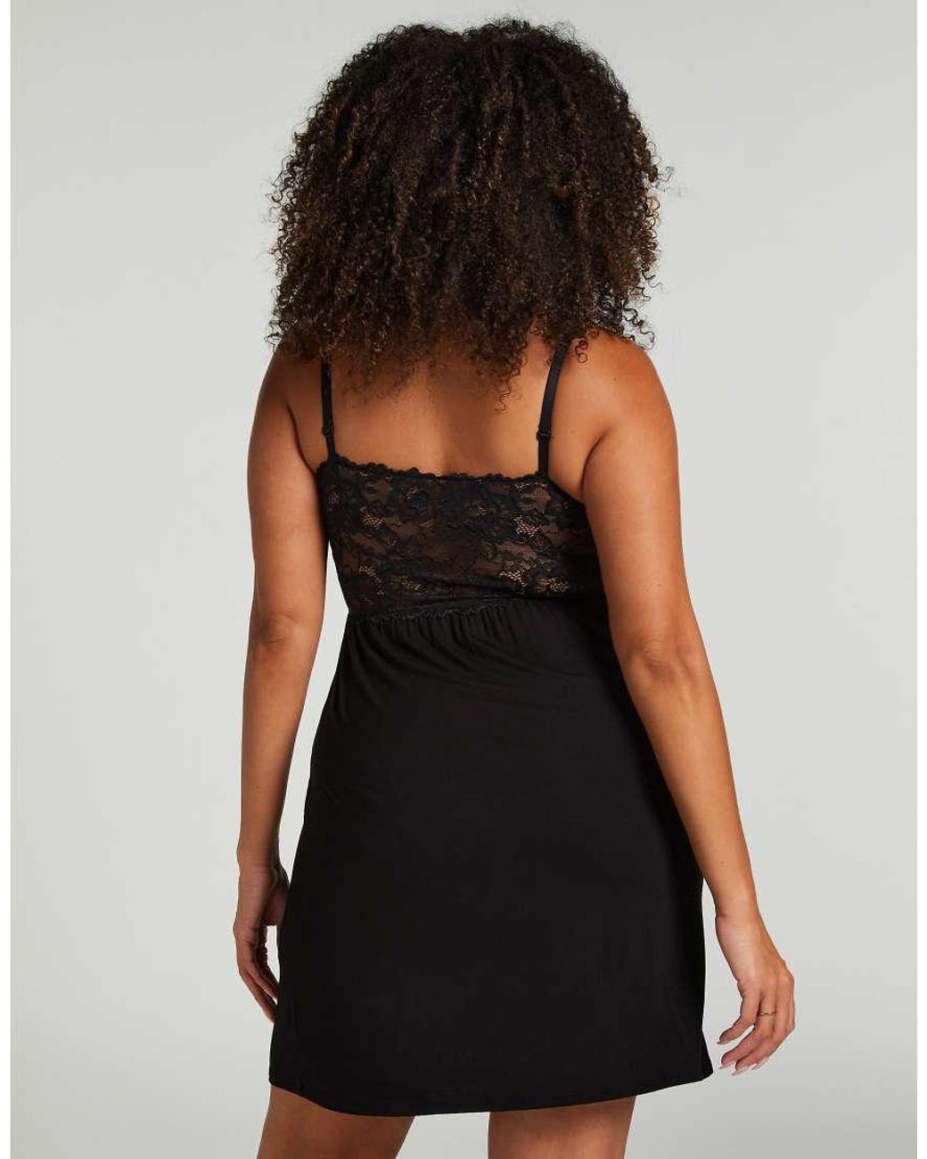 Hunkemöller Black Nora Valentine Lace Slip Dress