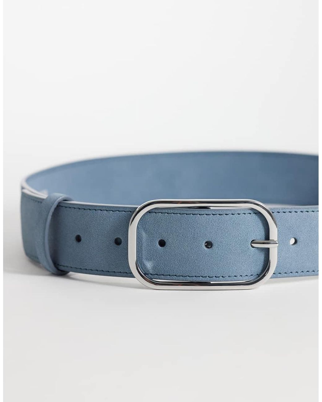 ASOS Blue Faux Suede Low Waist Jeans Belt