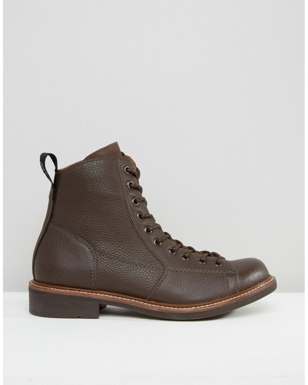 G-Star RAW Roofer Lace Up Leather Boots in Brown for Men | Lyst