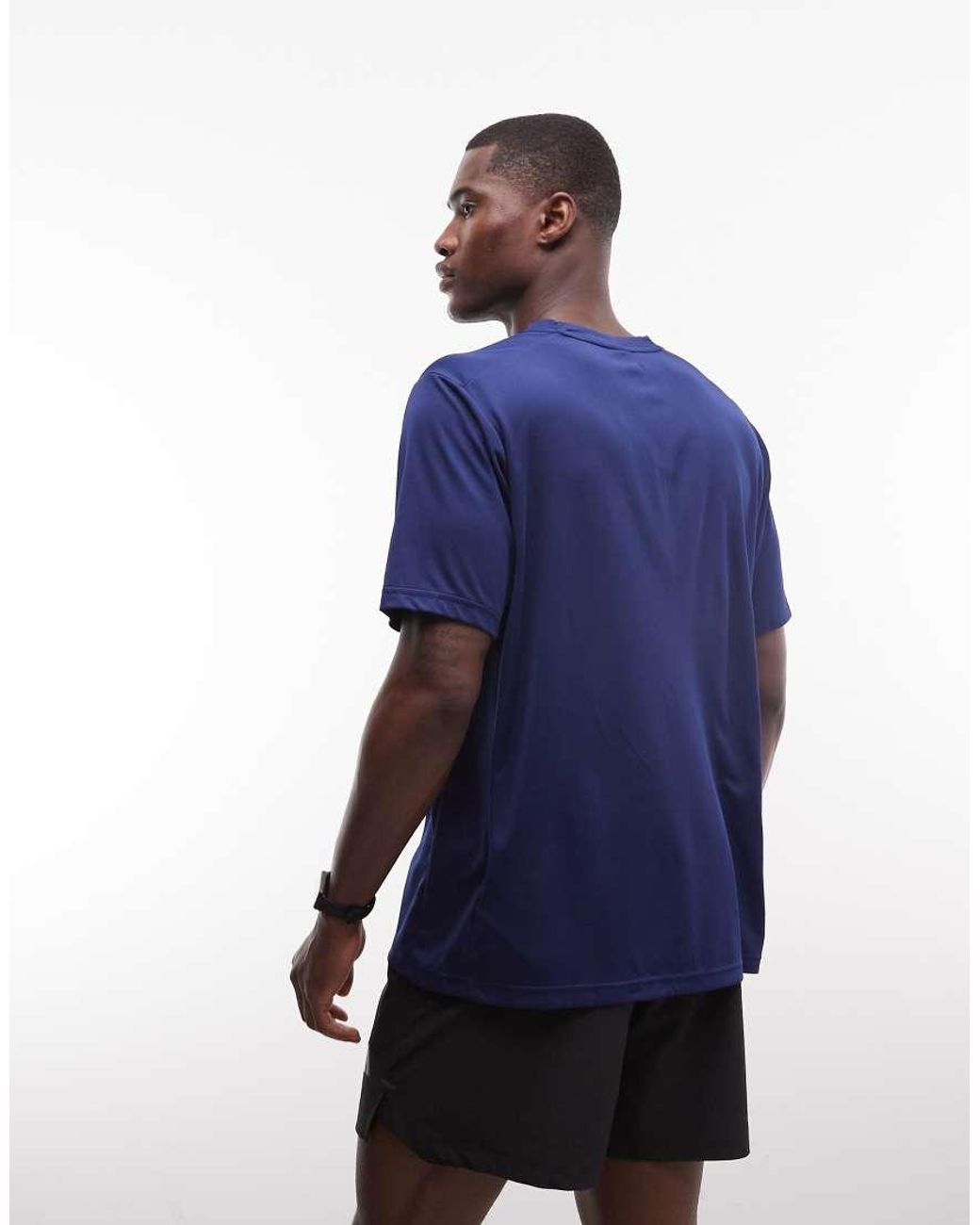 Adidas Originals Blue Adidas Training Workout Essentials Base Tee for men