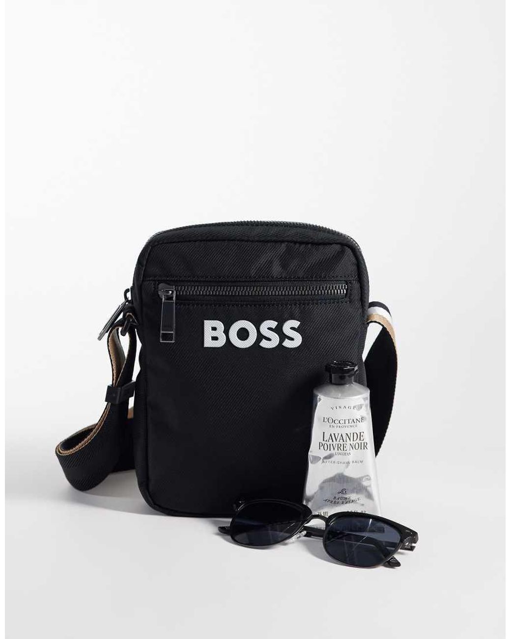 Boss Black Boss Catch Logo Zip Crossbody Bag for men