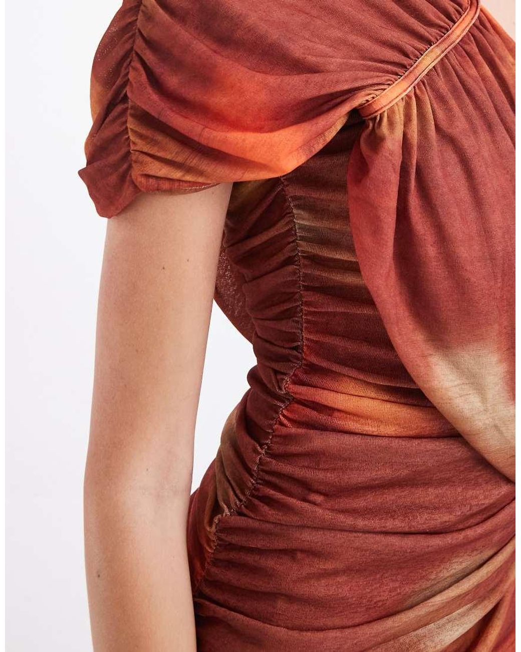 ASOS Red Abstract Printed Mini Dress