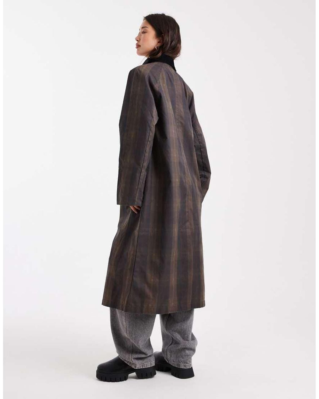 ONLY Blue Cord Collar Longline Barn Jacket