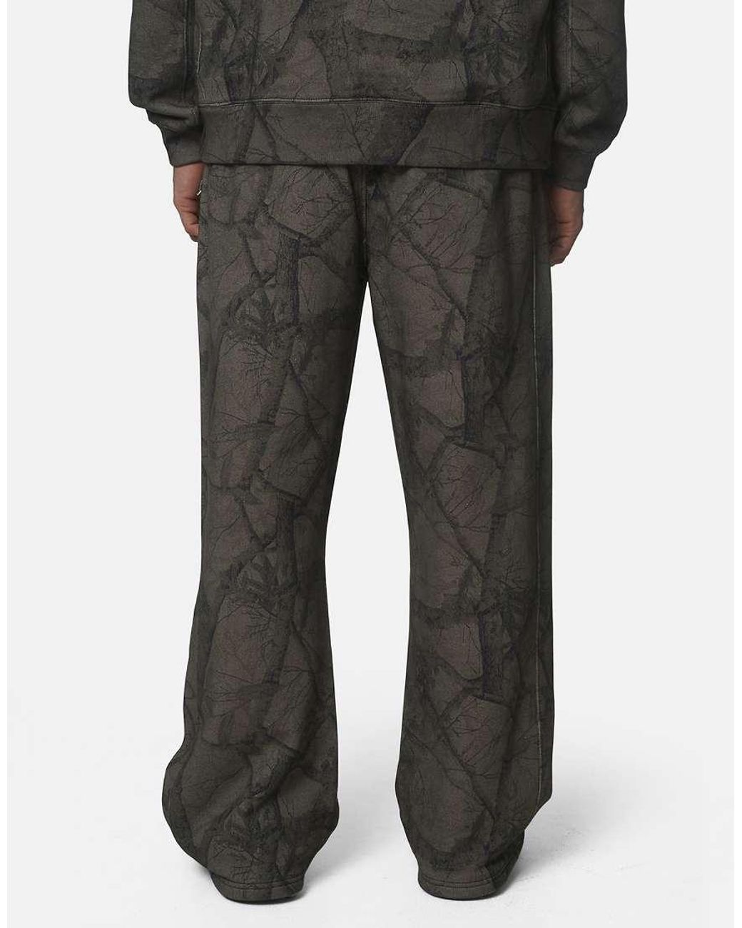 Good For Nothing Gray Oversized Cotton Fleece Camo Joggers for men