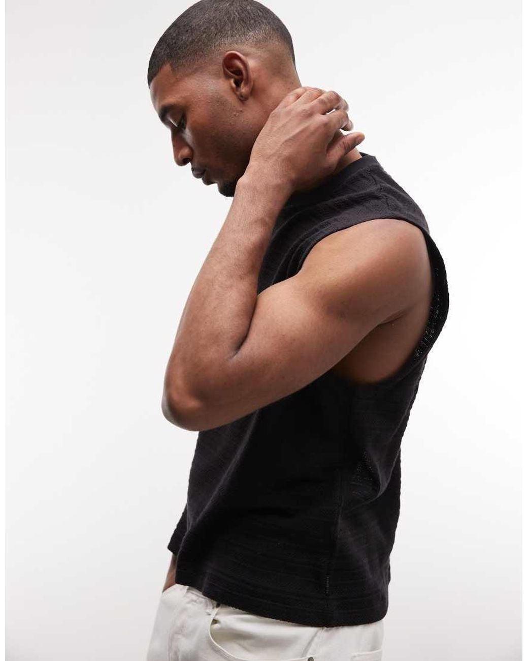 AllSaints White Clove Cotton Detail Vest for men