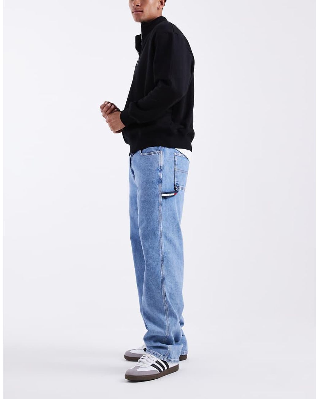 Tommy Hilfiger Blue Jamie Loose Straight Carpenter Jeans for men