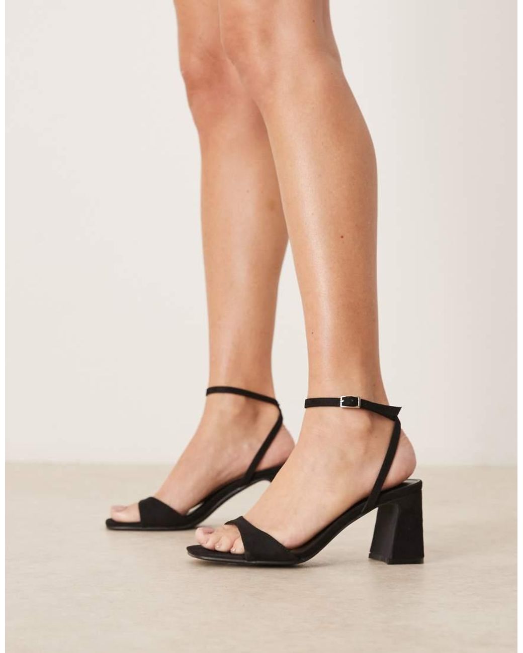 Raid Wide Fit Black Raid Cora Wide Fit Block Heeled Sandals