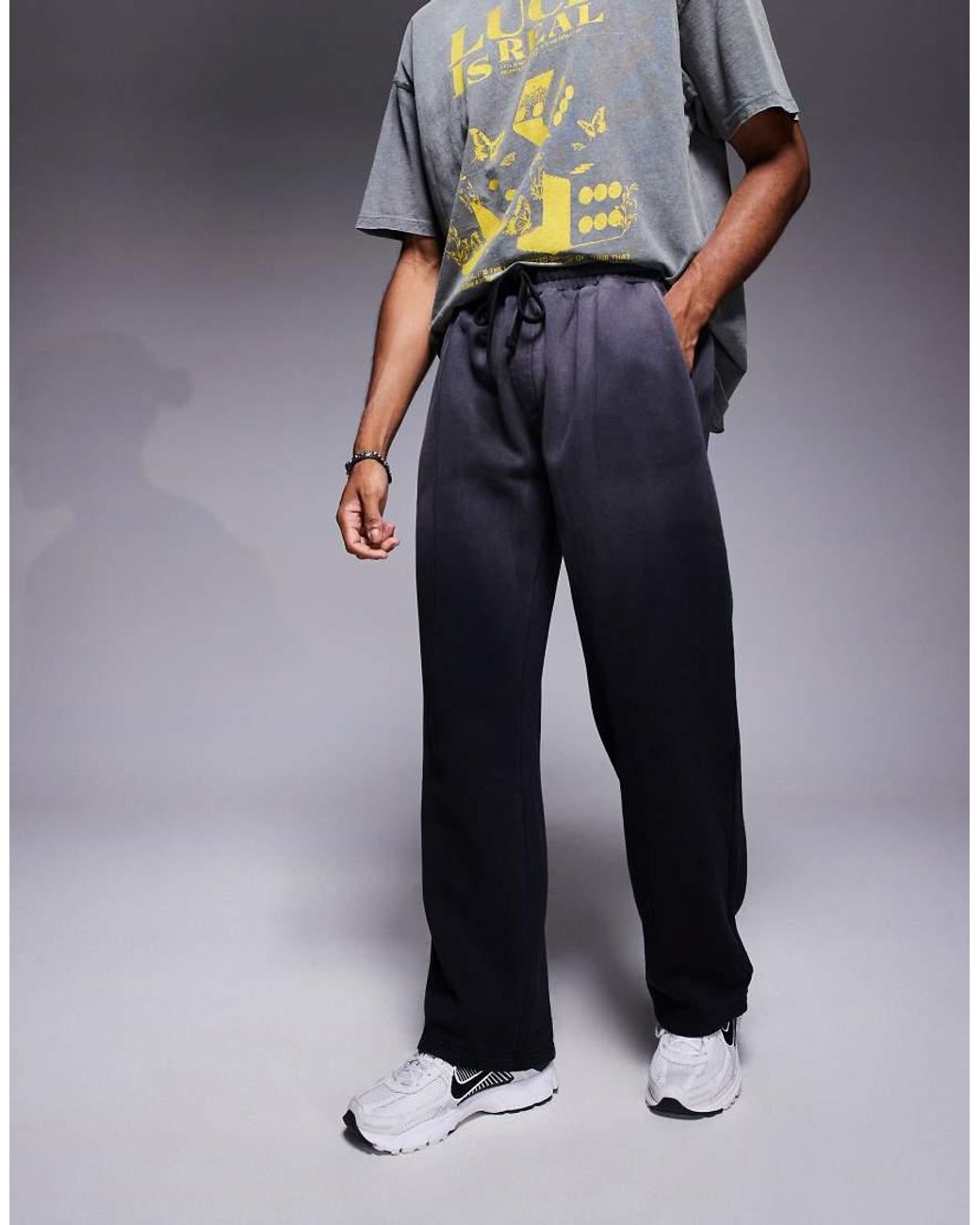 Good For Nothing Blue Straight Leg Joggers for men