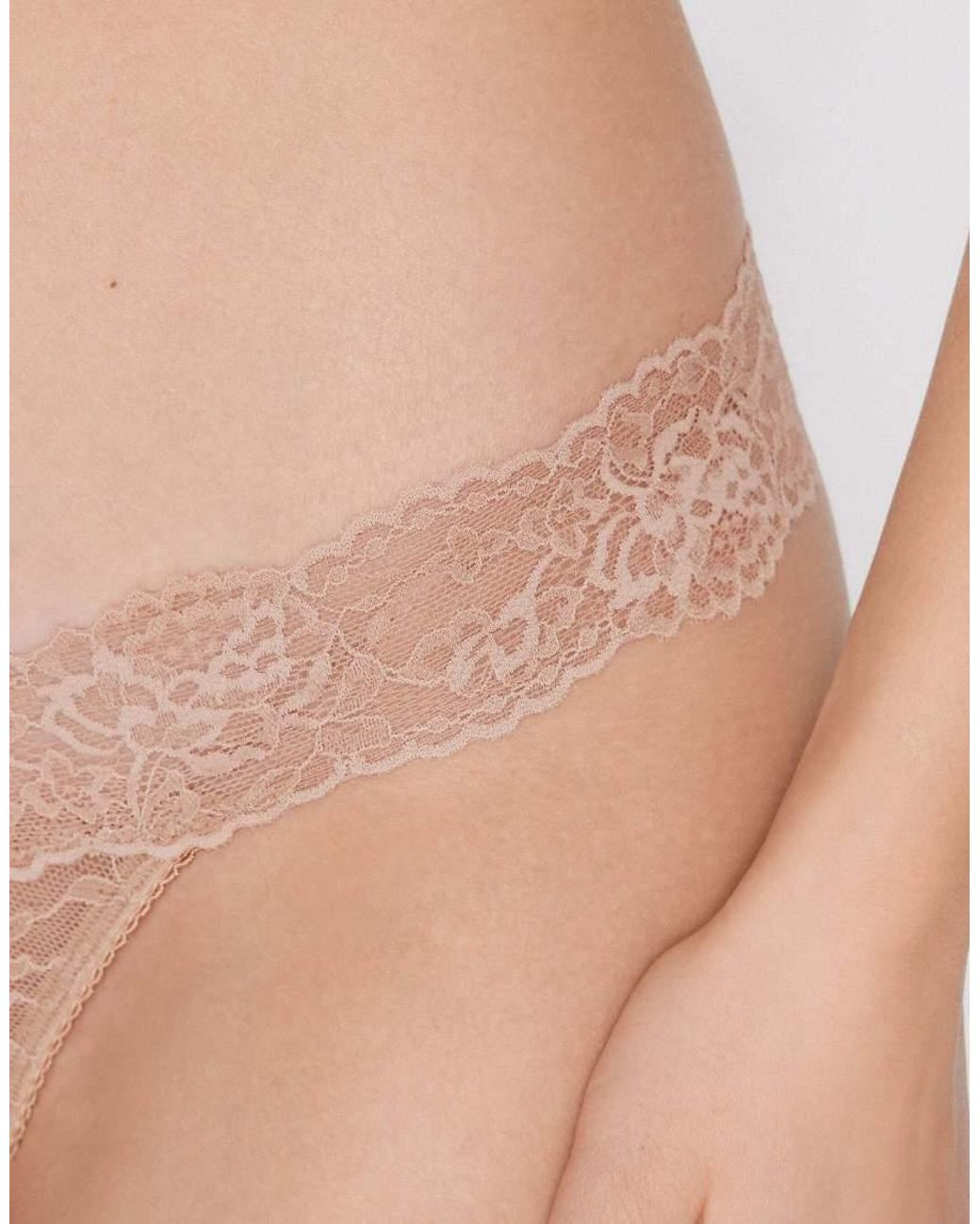 Tezenis Natural High-Cut Lace G-String