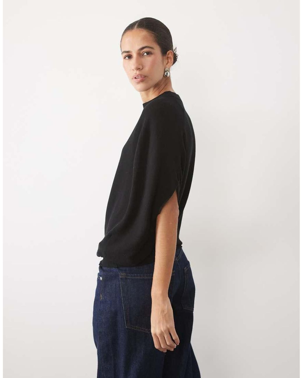 Mango Black Flowy Top