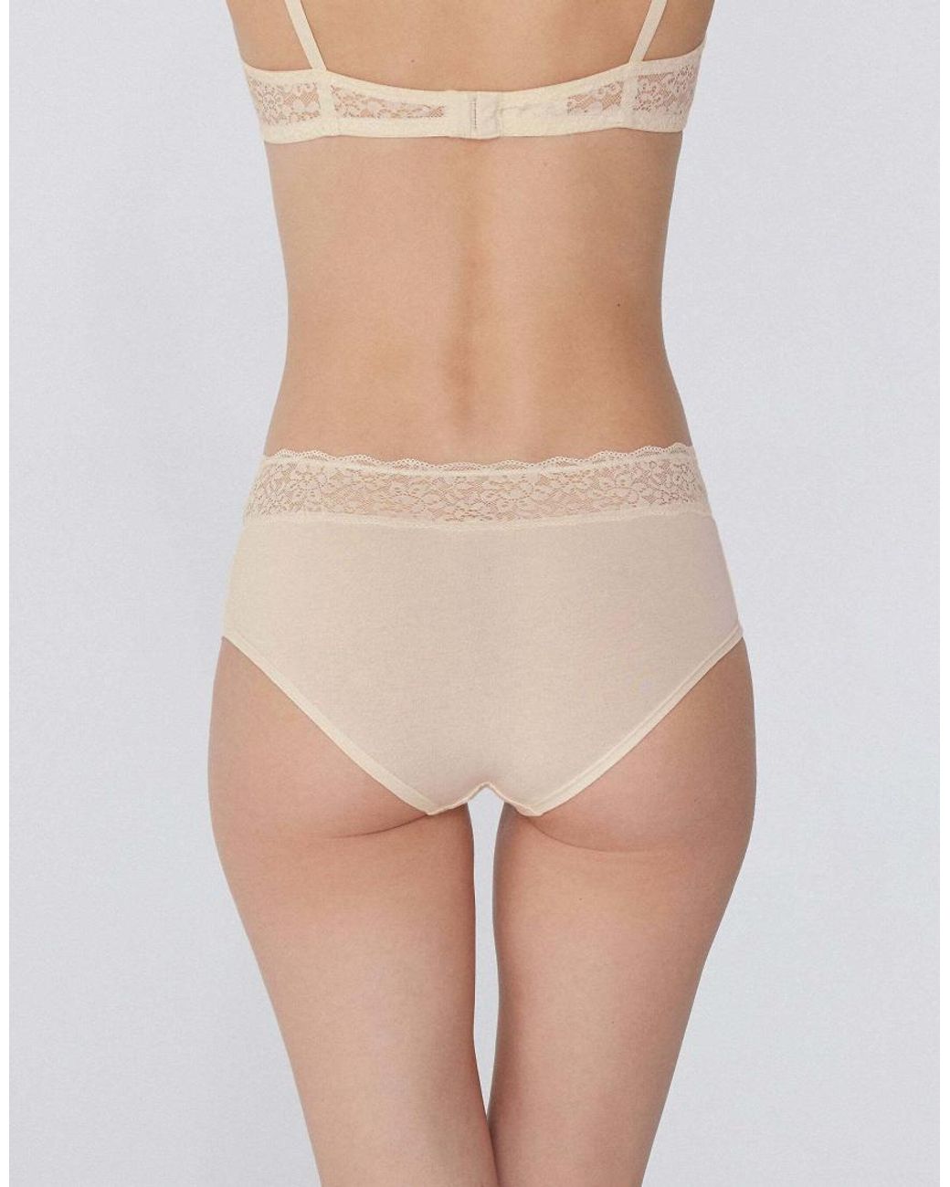 Tezenis White French Knickers With Lace
