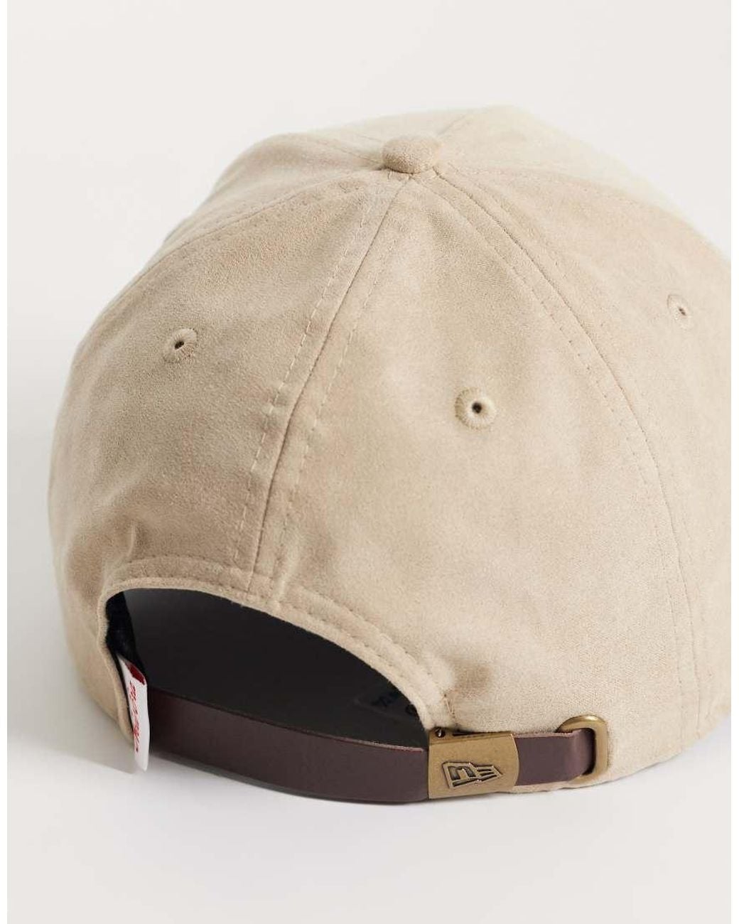 KTZ Natural 9Forty Script Logo Patch Faux Suede Cap