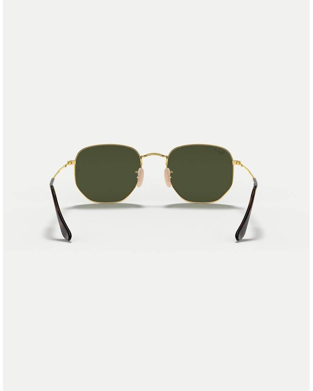 Ray-Ban Green Hexagonal Flat Lenses Irregular Polarised Sunglasses