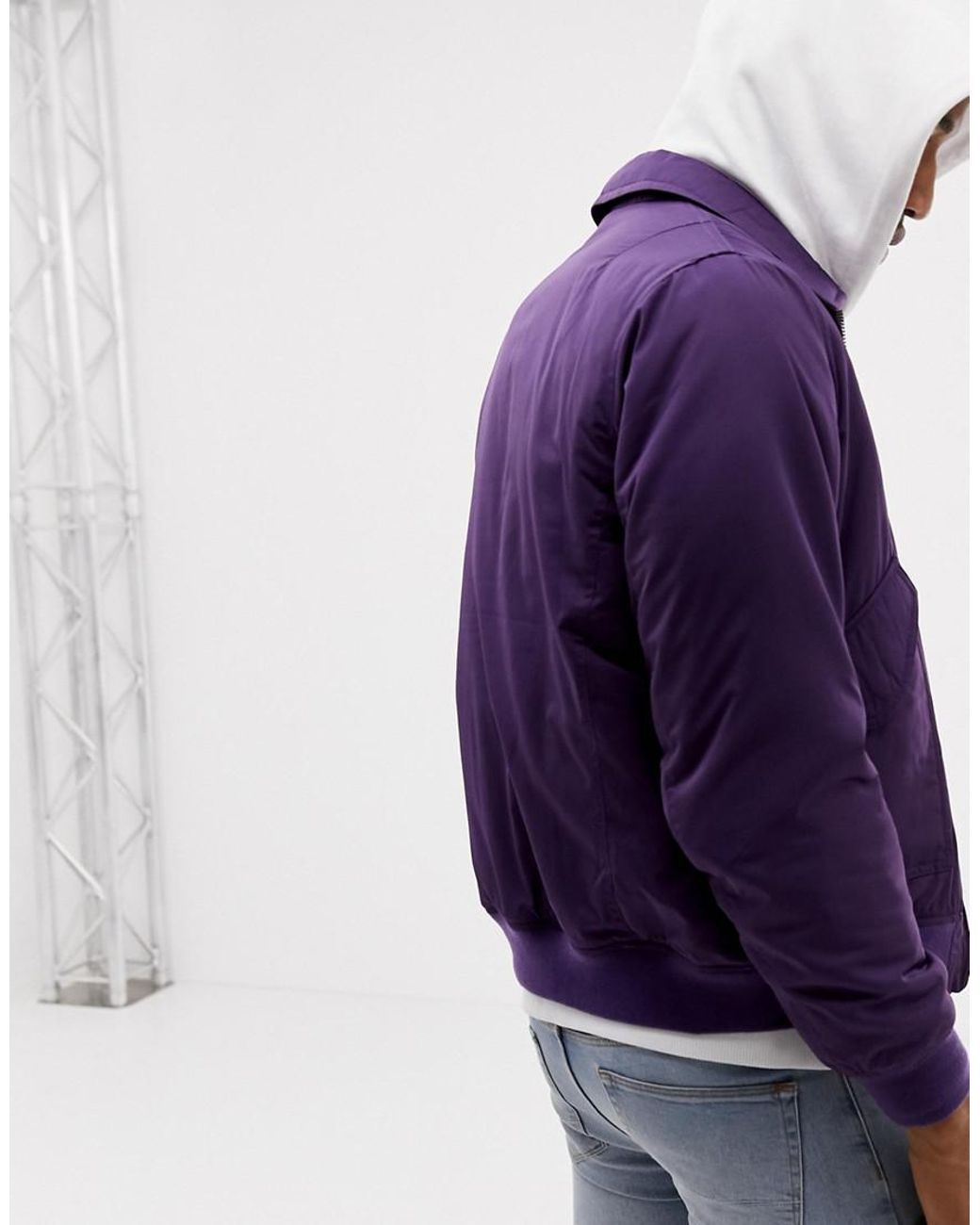 Mens purple bomber Clearance