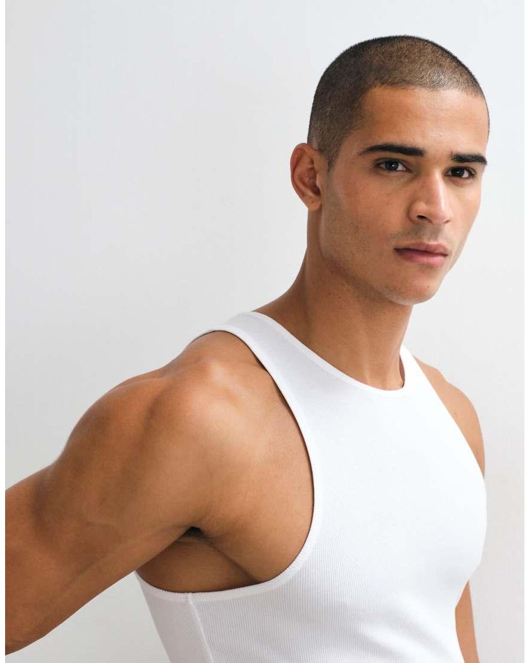 ASOS White Essentials 2 Pack Muscle Fit Vest for men