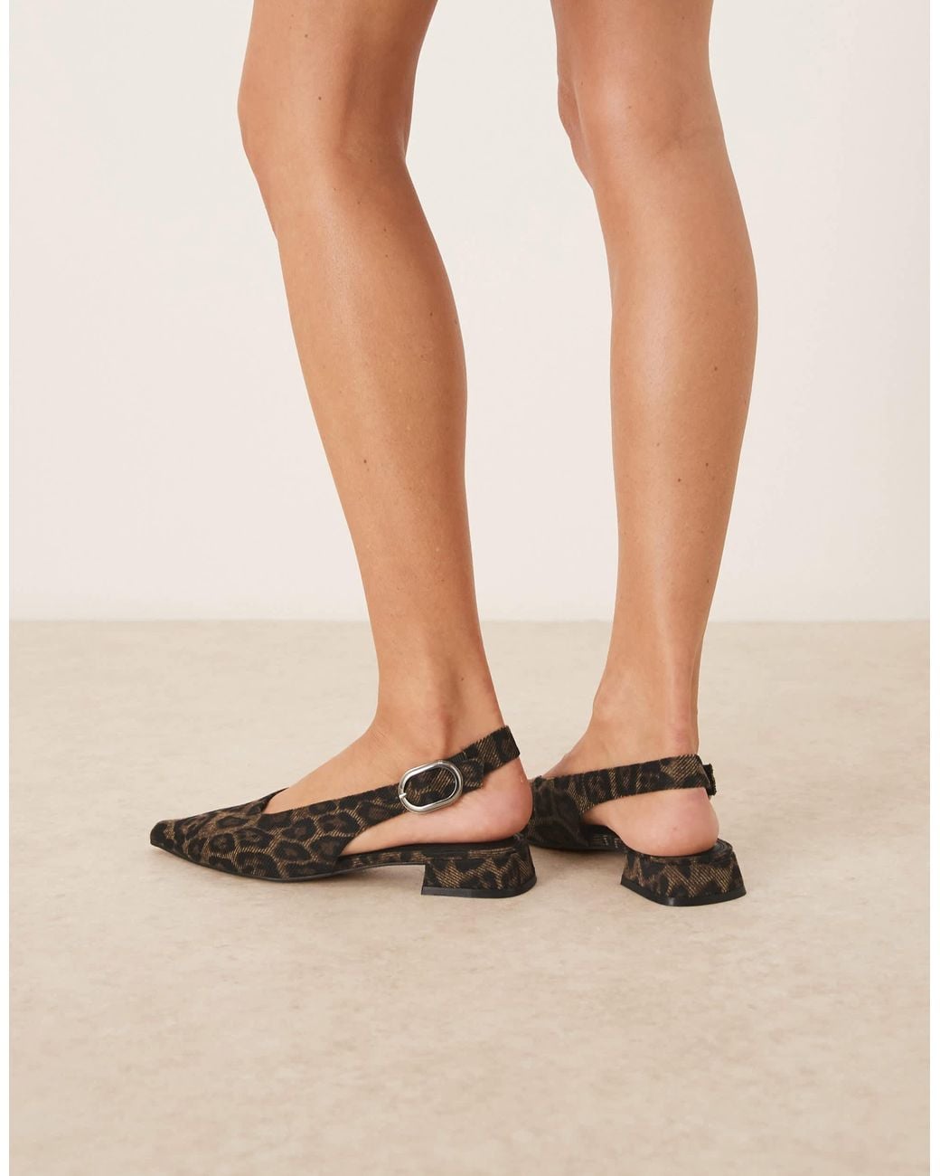 ASOS Natural Leonora Slingback Ballets