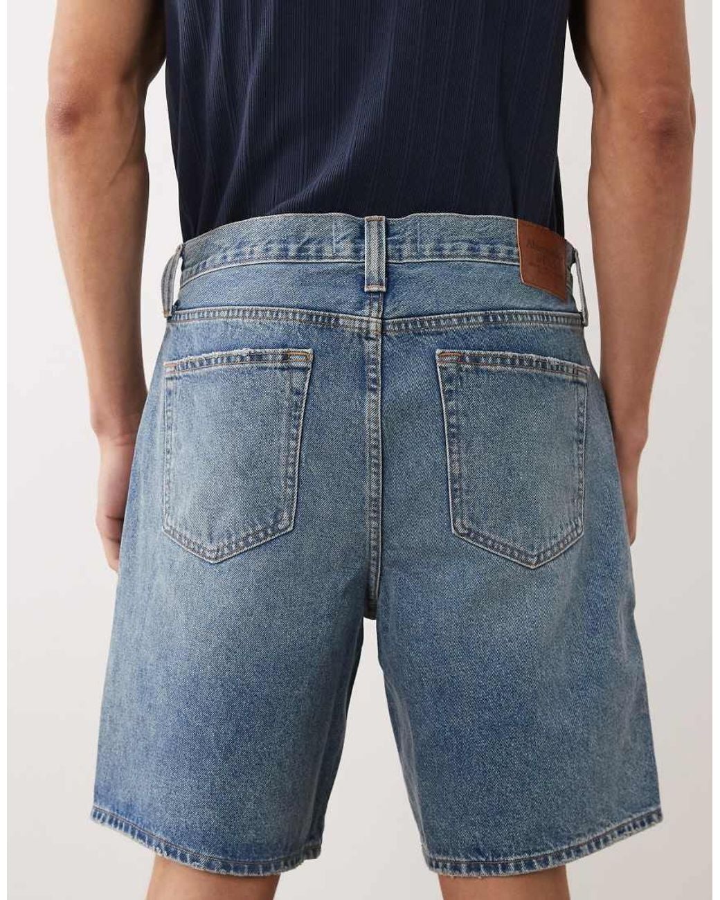 Abercrombie & Fitch Blue Baggy Jorts for men
