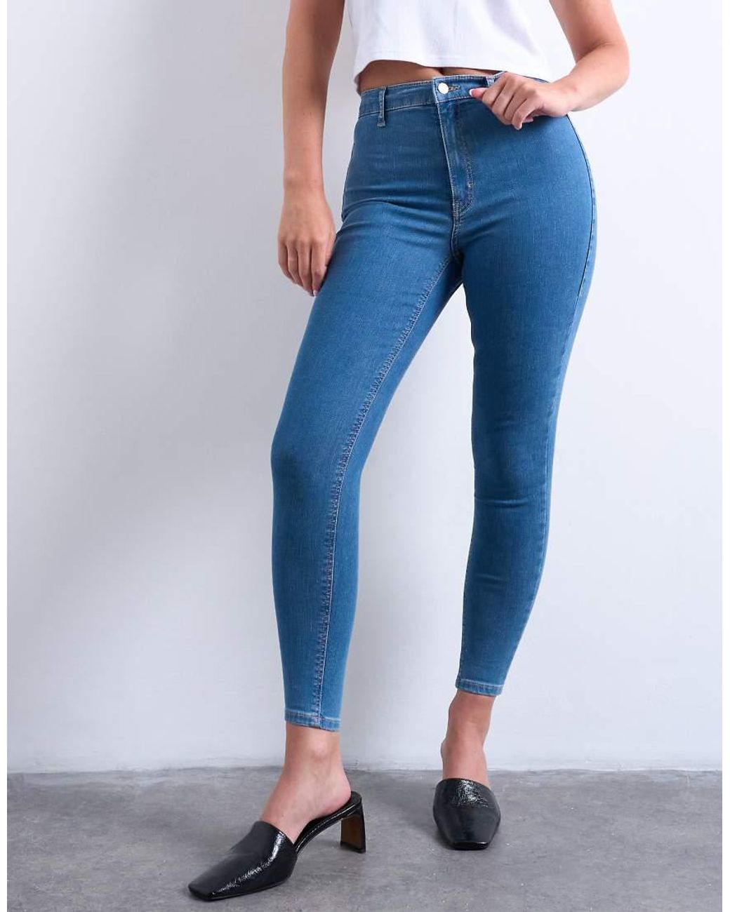 Topshop Hourglass Blue Joni High Rise Super Skinny Jean